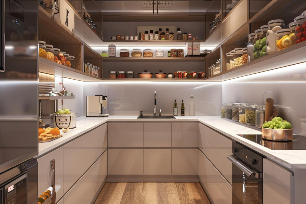 U-shaped modular kitchen