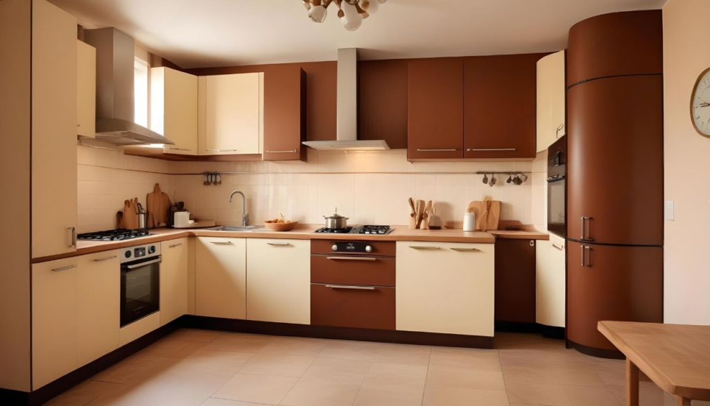 L-shaped kitchen