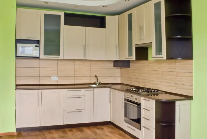L-shaped kitchen