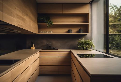 U-shaped modular kitchen